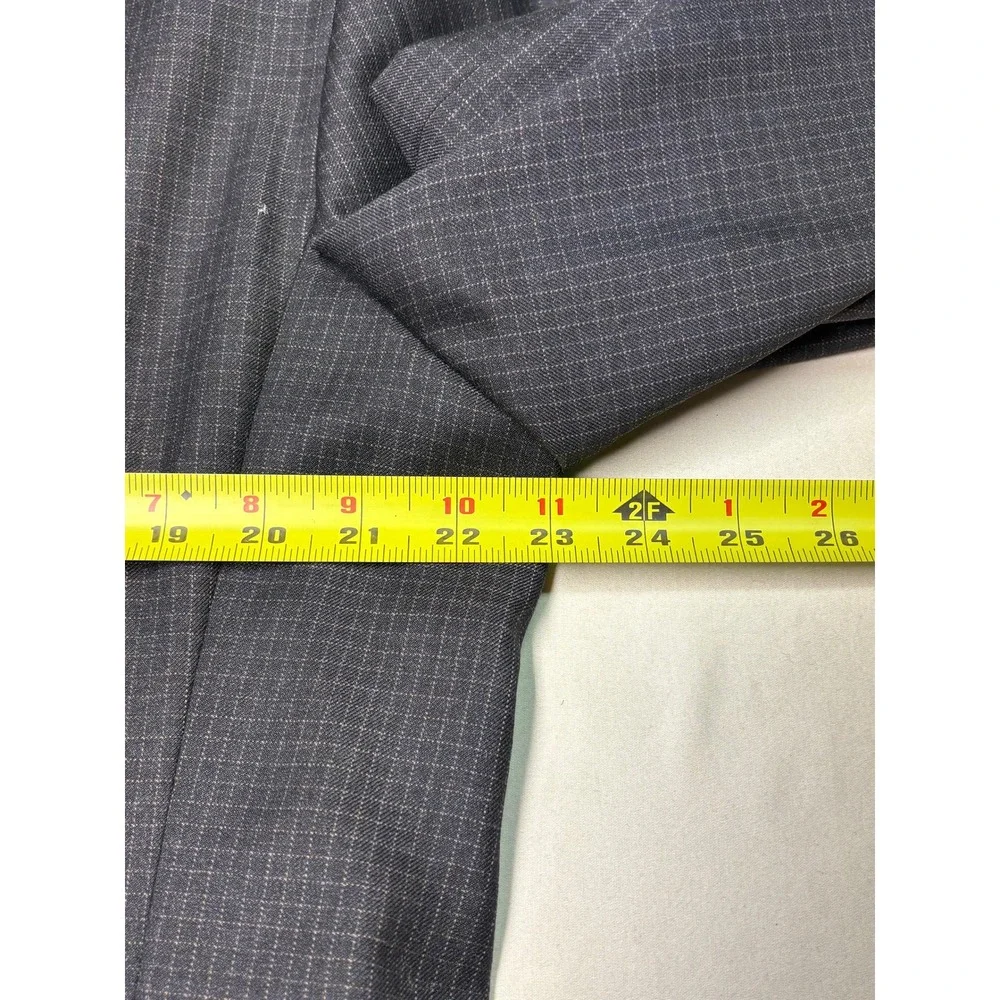 Canali Proposta Mens Charcoal Windowpane Wool Blazer Made in Italy Size 58 L - Picture 13 of 15